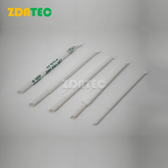 Compostable Individual Packed Transparent PLA cold drink straw